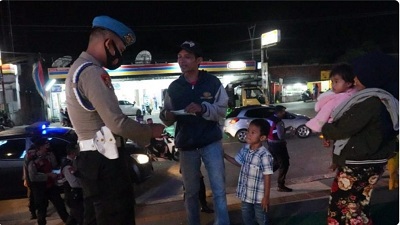 Polres Bogor Rutin Patroli Malam Guna Pendisiplinan Prokes Masyarakat