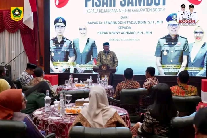 Bupati Bogor Apresiasi Pengabdian Irwanuddin, Sambut Denny Achmad sebagai Kajari Baru