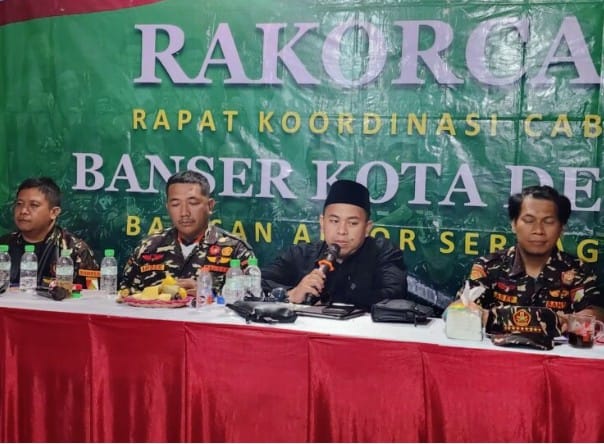 Rakorcab Banser Depok Dari HUT TNI Sampai Hari Santri Nasional